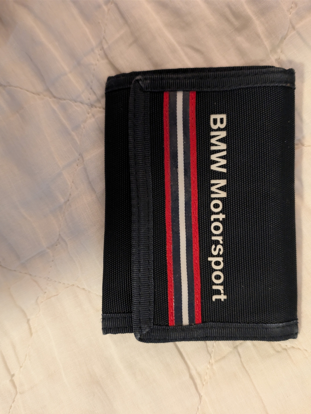 BMW Motorsport Men's Black Tri-Fold Wallet